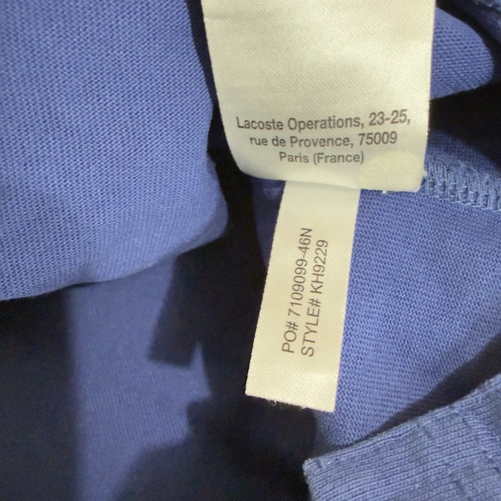 Lacoste Sailing Gear Long Sleeve Rugby Polo Shirt Blue Nautical Streetwear Large - Picture 14 of 15
